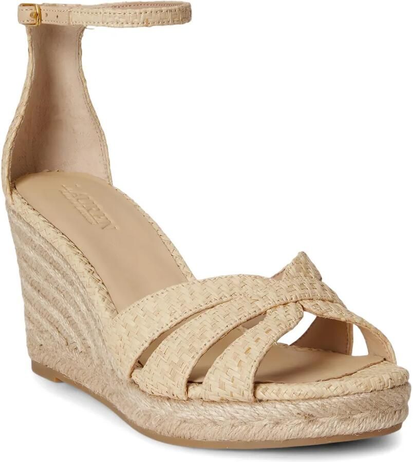 Lauren Ralph Lauren Nellie espadrilles met raffia sleehak Beige - Foto 2