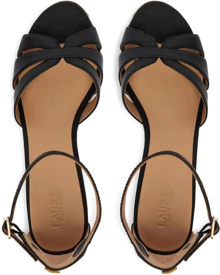 Lauren Ralph Lauren Nellie espadrilles met sleehak Zwart - Foto 2