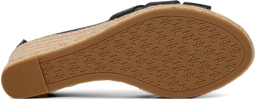 Lauren Ralph Lauren Nellie espadrilles met sleehak Zwart - Foto 5