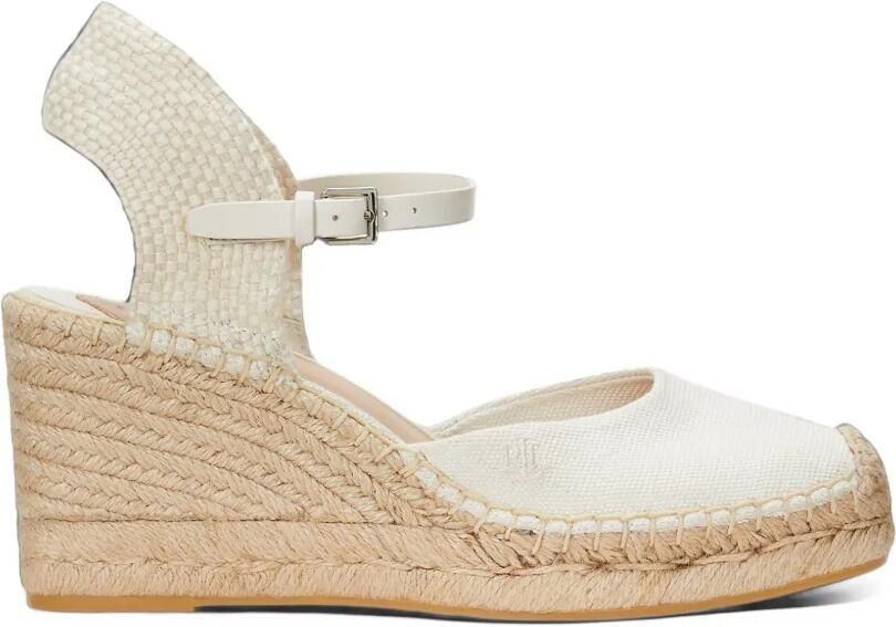 Lauren Ralph Lauren Robby espadrilles met sleehak en gespsluiting Beige