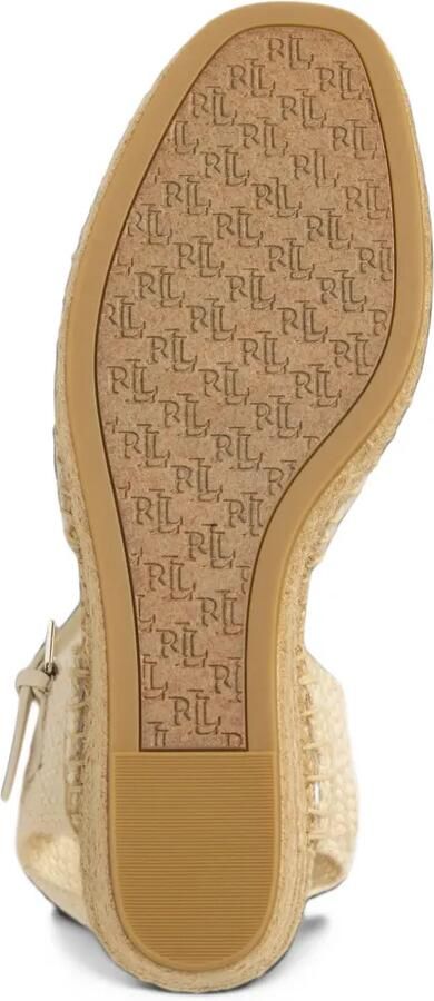 Lauren Ralph Lauren Robby espadrilles met sleehak en gespsluiting Beige - Foto 3