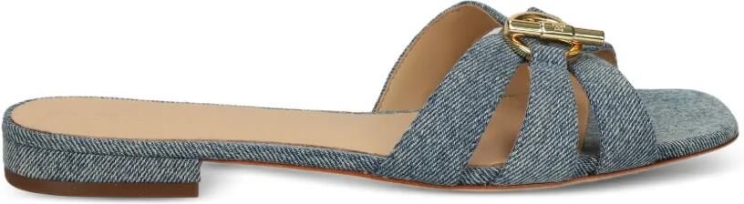 Lauren Ralph Lauren Sandalen met logoplakkaat Blauw