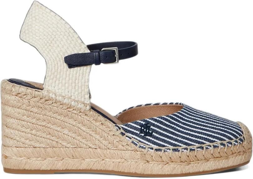 Lauren Ralph Lauren Gestreepte espadrilles Blauw