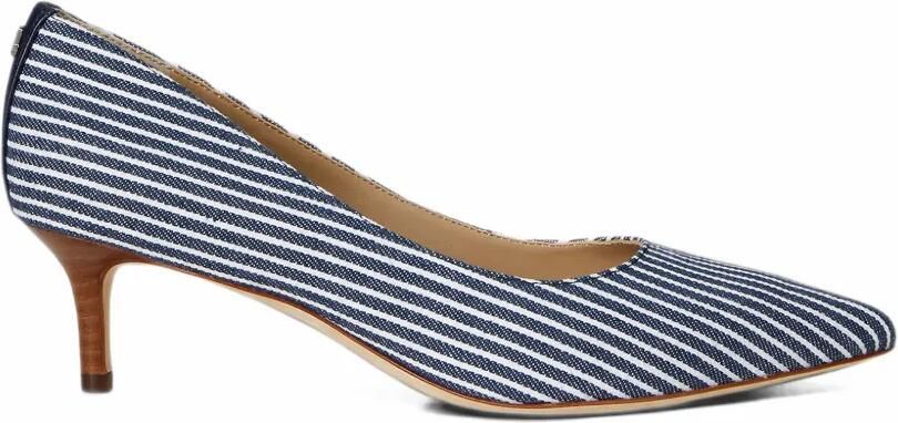 Lauren Ralph Lauren striped pointed-toe pumps Blauw