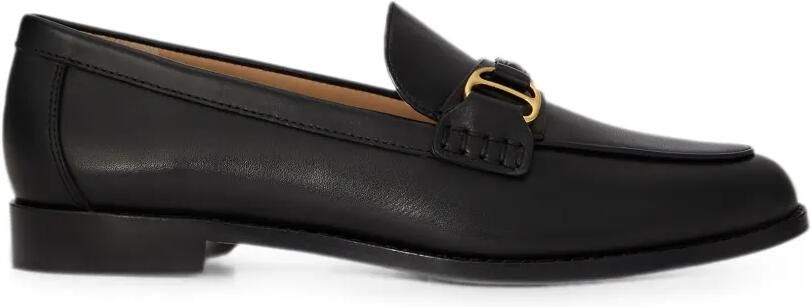 Lauren Ralph Lauren Tasha leren loafers met D-ring Zwart