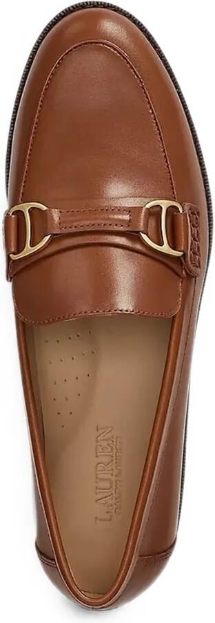 Lauren Ralph Lauren Tasha leren loafers met logoplakkaat Bruin - Foto 3
