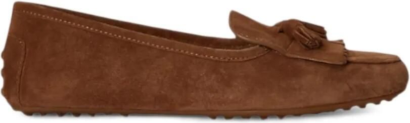 Lauren Ralph Lauren Tayte loafers met kiltie-franje Bruin
