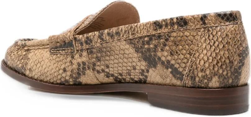Lauren Ralph Lauren Wynnie snakeskin-effect leather loafers Beige - Foto 4