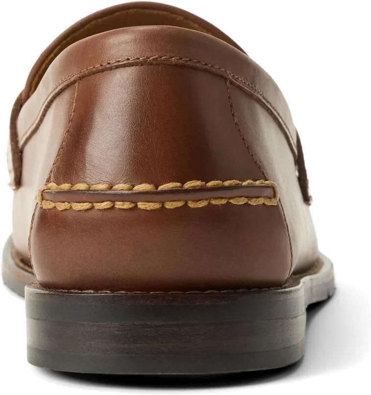 Polo Ralph Lauren Alston Penny leren loafers met raffia detail Bruin - Foto 3