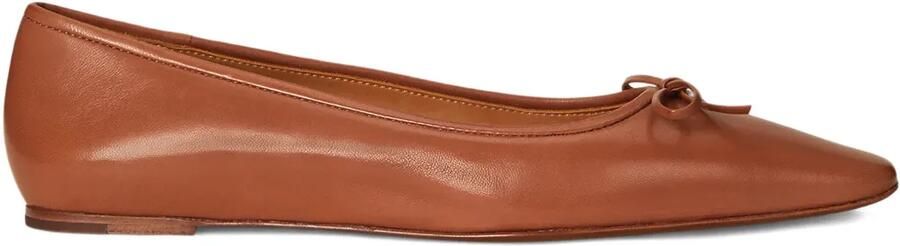 Polo Ralph Lauren Ballerina's met ronde neus en strikdetail Bruin