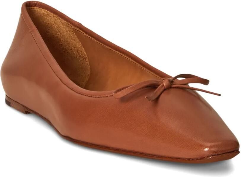 Polo Ralph Lauren Ballerina's met ronde neus en strikdetail Bruin - Foto 3