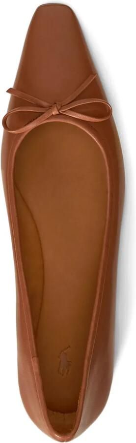 Polo Ralph Lauren Ballerina's met ronde neus en strikdetail Bruin - Foto 4