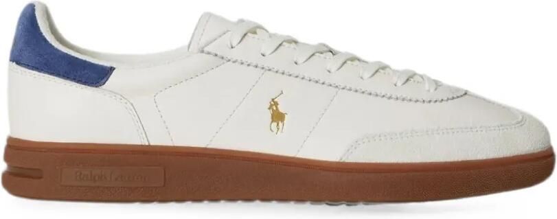 Polo Ralph Lauren Bedford leren sneakers met geborduurd logo Wit