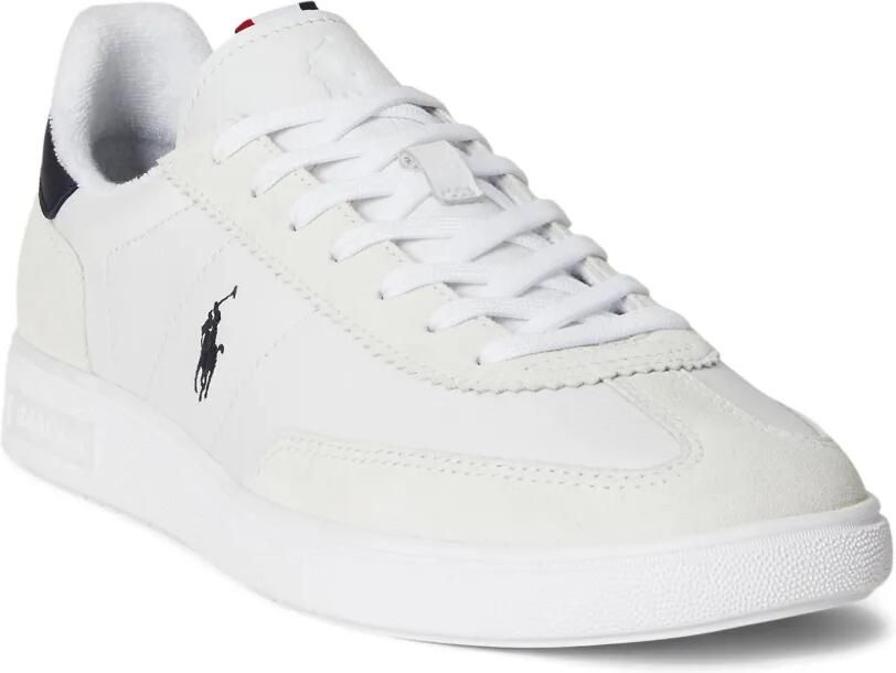Polo Ralph Lauren Bedford leren suède sneakers Wit - Foto 3