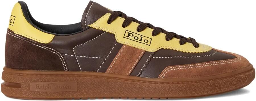 Polo Ralph Lauren Bedford suède sneakers met zijstrepen Bruin