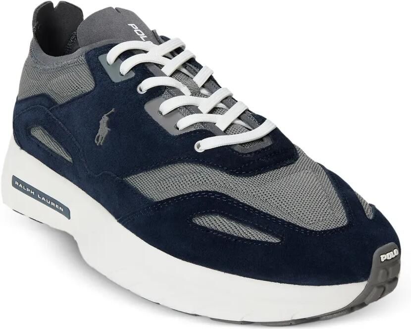 Polo Ralph Lauren Boerum gebreide sneakers met suède vlakken Blauw - Foto 3