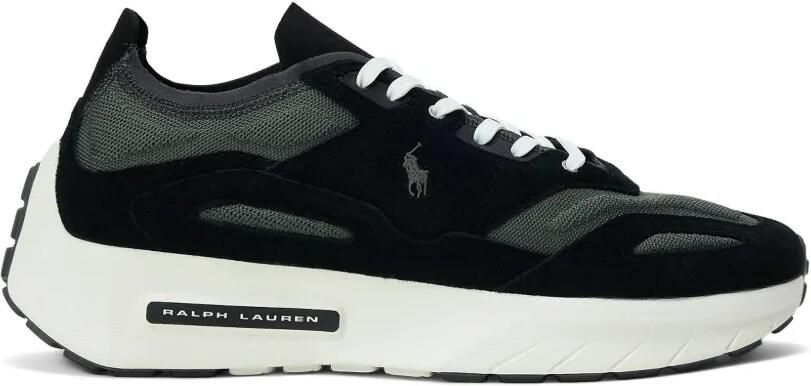 Polo Ralph Lauren Boerum sneakers met suède vlakken Zwart