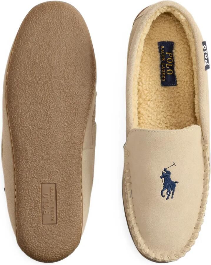 Polo Ralph Lauren Reade gewatteerde slippers met suède afwerking Blauw - Foto 3