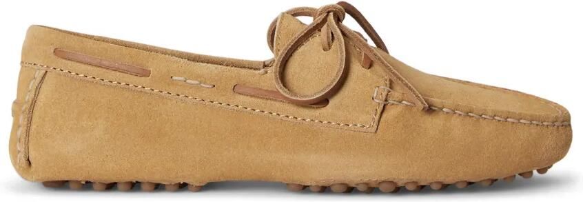 Polo Ralph Lauren Heritage Area suède leren sneakers met strepen Blauw