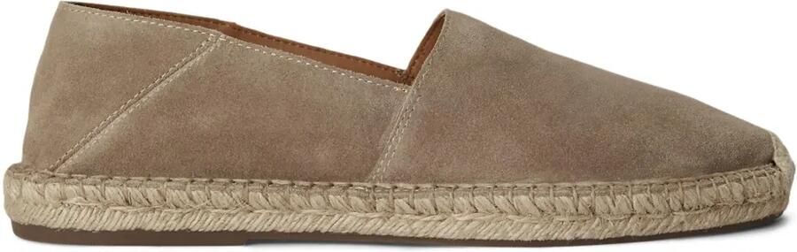 Polo Ralph Lauren Alston Penny leren loafers met raffia detail Bruin