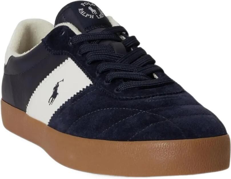 Polo Ralph Lauren Court Vulc sneakers van leer en suède Blauw - Foto 3