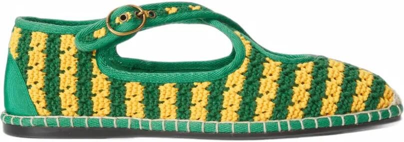 Polo Ralph Lauren crochet-knit striped ballet flats Groen - Foto 7
