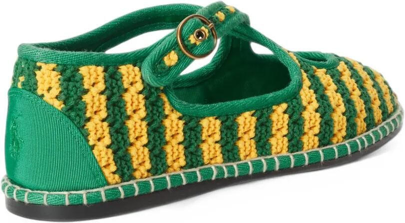 Polo Ralph Lauren crochet-knit striped ballet flats Groen - Foto 2