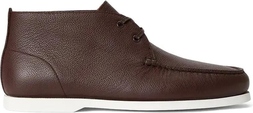 Polo Ralph Lauren Desert boots van leer met textuur Bruin