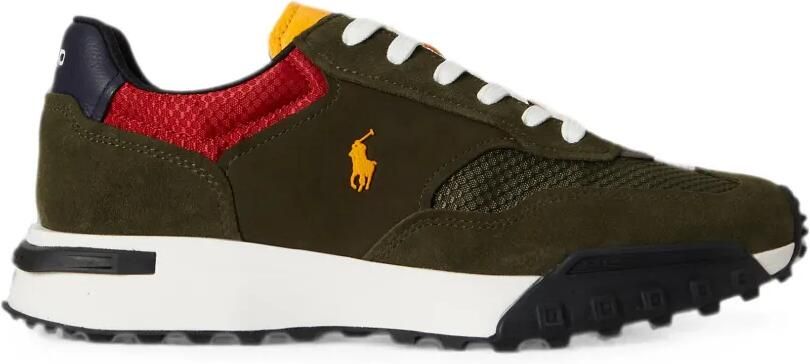 Polo Ralph Lauren Eldridge panelled leather sneakers Groen