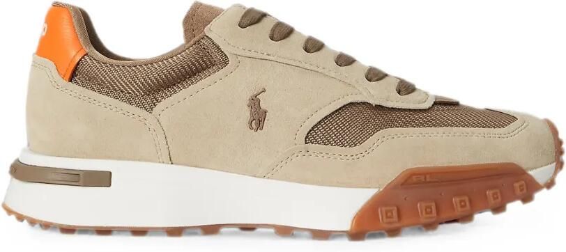 Polo Ralph Lauren Eldridge sneakers met suède vlakken Beige