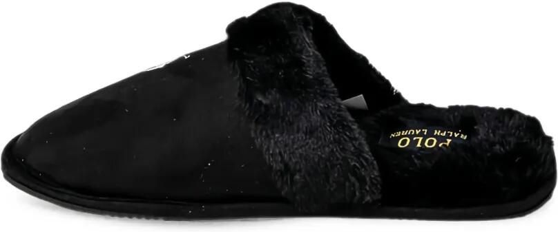 Polo Ralph Lauren faux-fur trim slippers Zwart - Foto 4