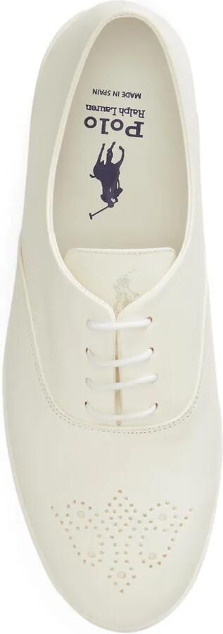 Polo Ralph Lauren Geperforeerde leren sneakers Beige - Foto 3