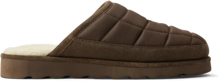 Polo Ralph Lauren Gewatteerde slippers met lammy voering Bruin