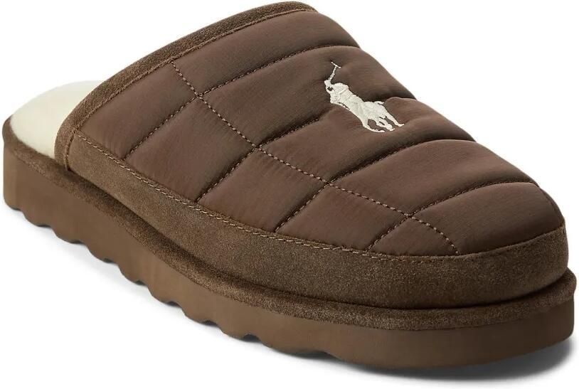 Polo Ralph Lauren Gewatteerde slippers met lammy voering Bruin - Foto 4