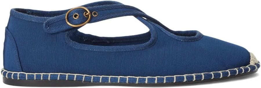 Polo Ralph Lauren Grosgrain espadrilles met gekruiste bandjes Blauw