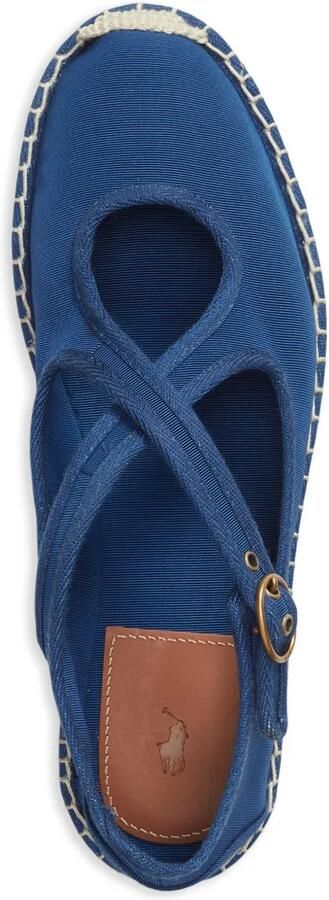 Polo Ralph Lauren Grosgrain espadrilles met gekruiste bandjes Blauw - Foto 4
