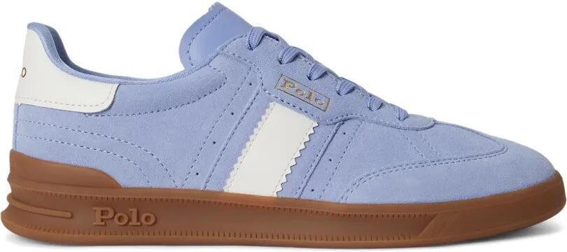 Polo Ralph Lauren Heritage Area suède leren sneakers met strepen Blauw