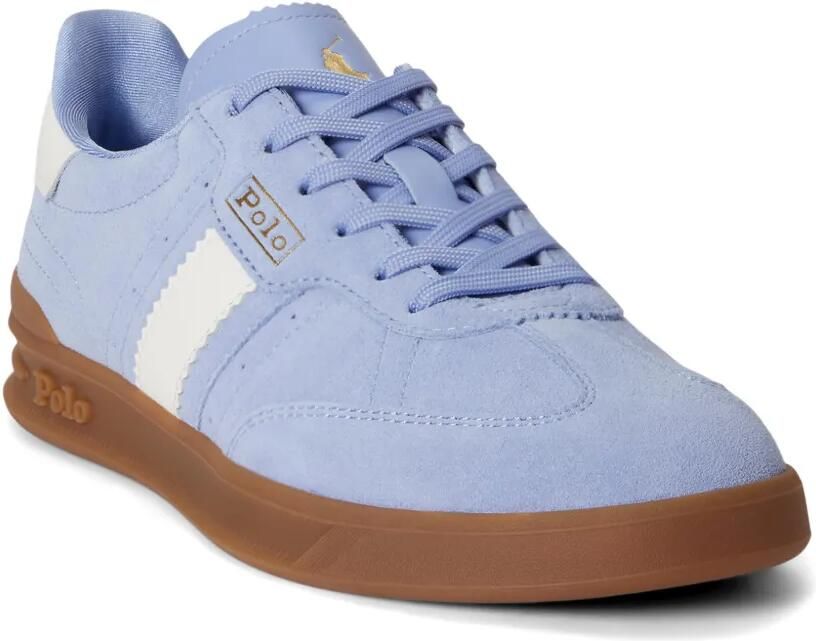 Polo Ralph Lauren Heritage Area suède leren sneakers met strepen Blauw - Foto 2