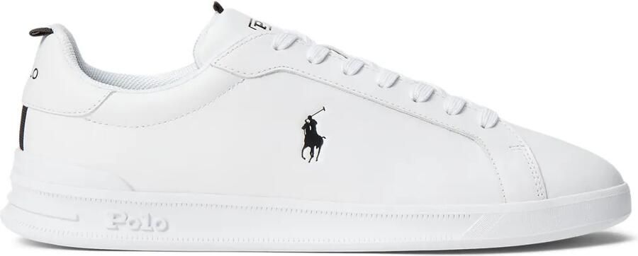 Polo Ralph Lauren Heritage Court II leren sneakers met logo-print Wit