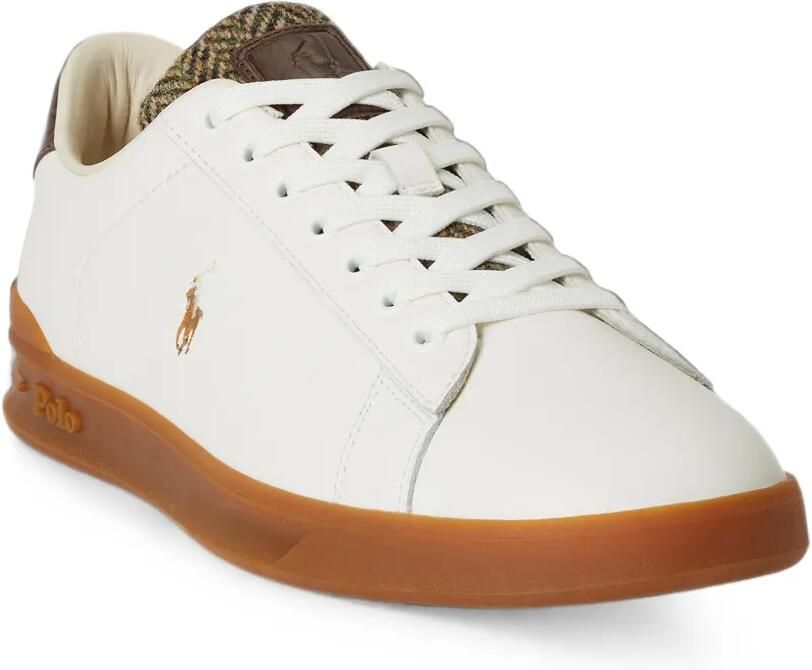 Polo Ralph Lauren Heritage Court II tennisschoenen van leer en tweed Wit - Foto 3