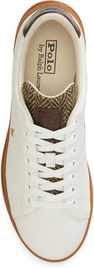 Polo Ralph Lauren Heritage Court II tennisschoenen van leer en tweed Wit - Foto 4