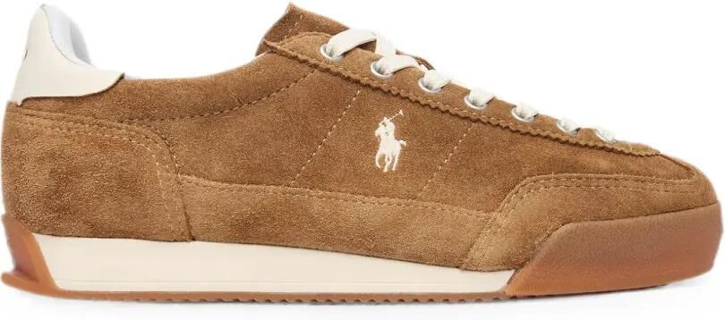 Polo Ralph Lauren Hester leren sneakers Bruin