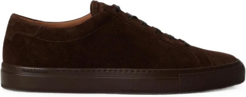 Polo Ralph Lauren Jermain kalfsleren suède sneakers Bruin