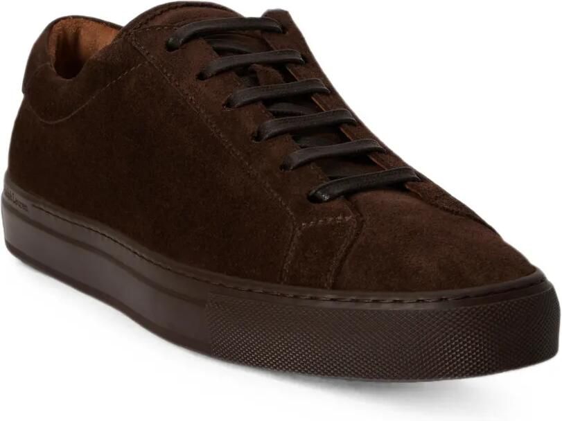 Polo Ralph Lauren Jermain kalfsleren suède sneakers Bruin - Foto 3