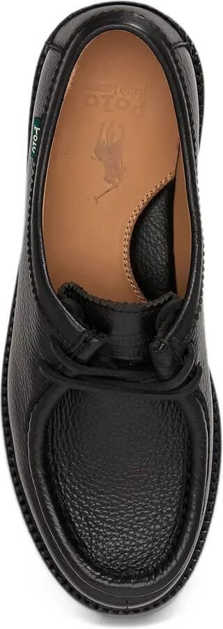 Polo Ralph Lauren Jett tumbled-leather moc-toe shoes Zwart - Foto 4