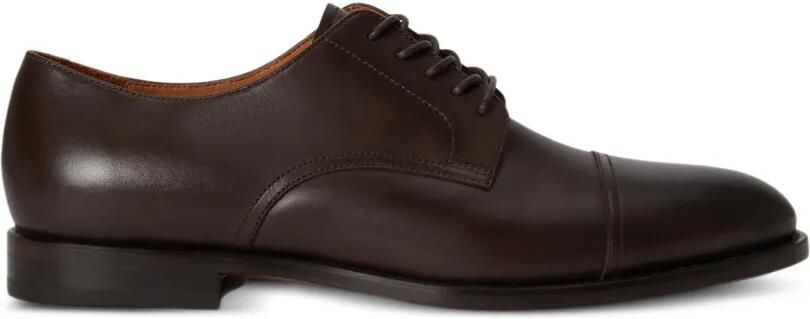 Polo Ralph Lauren Leren derby schoenen met kapneus Bruin