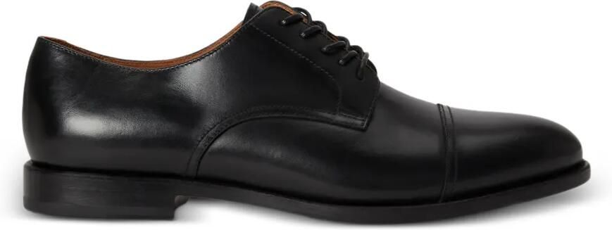 Polo Ralph Lauren Leren derby schoenen met kapneus Zwart