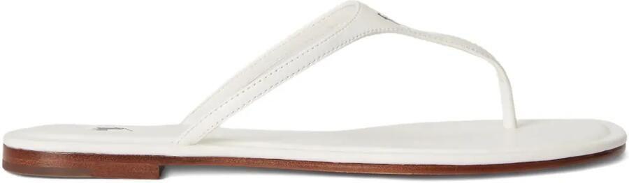 Polo Ralph Lauren Leren sandalen met logodetail Wit