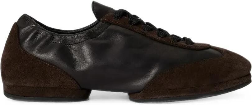Polo Ralph Lauren Leren sneakers met suède vlakken Zwart