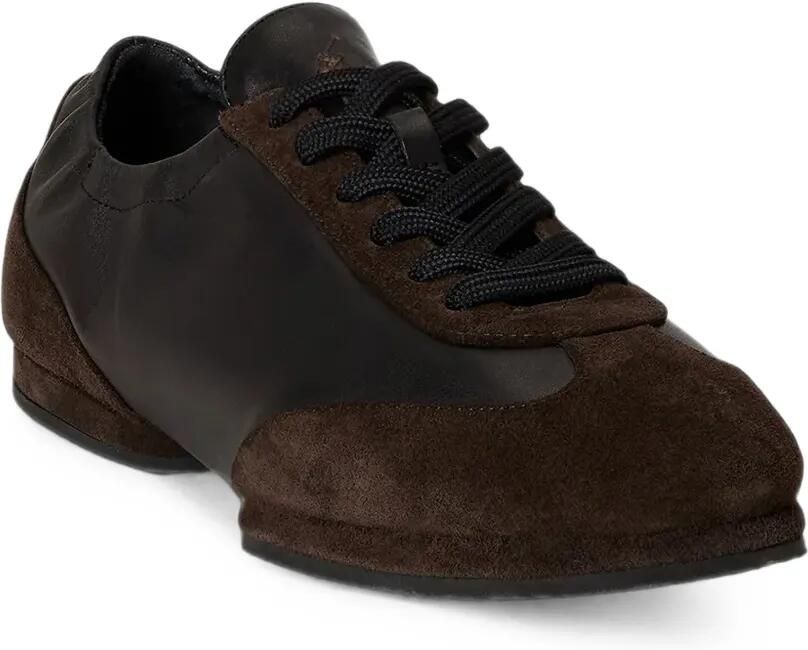 Polo Ralph Lauren Leren sneakers met suède vlakken Zwart - Foto 2